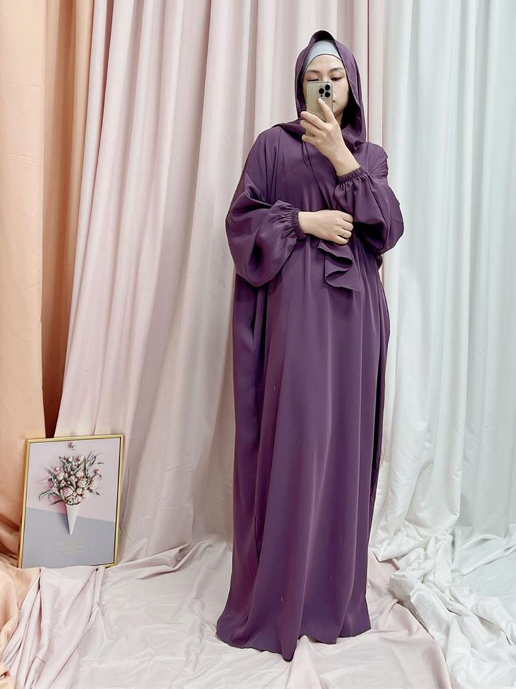 Hooded Abaya Traditional Long Dress Women's