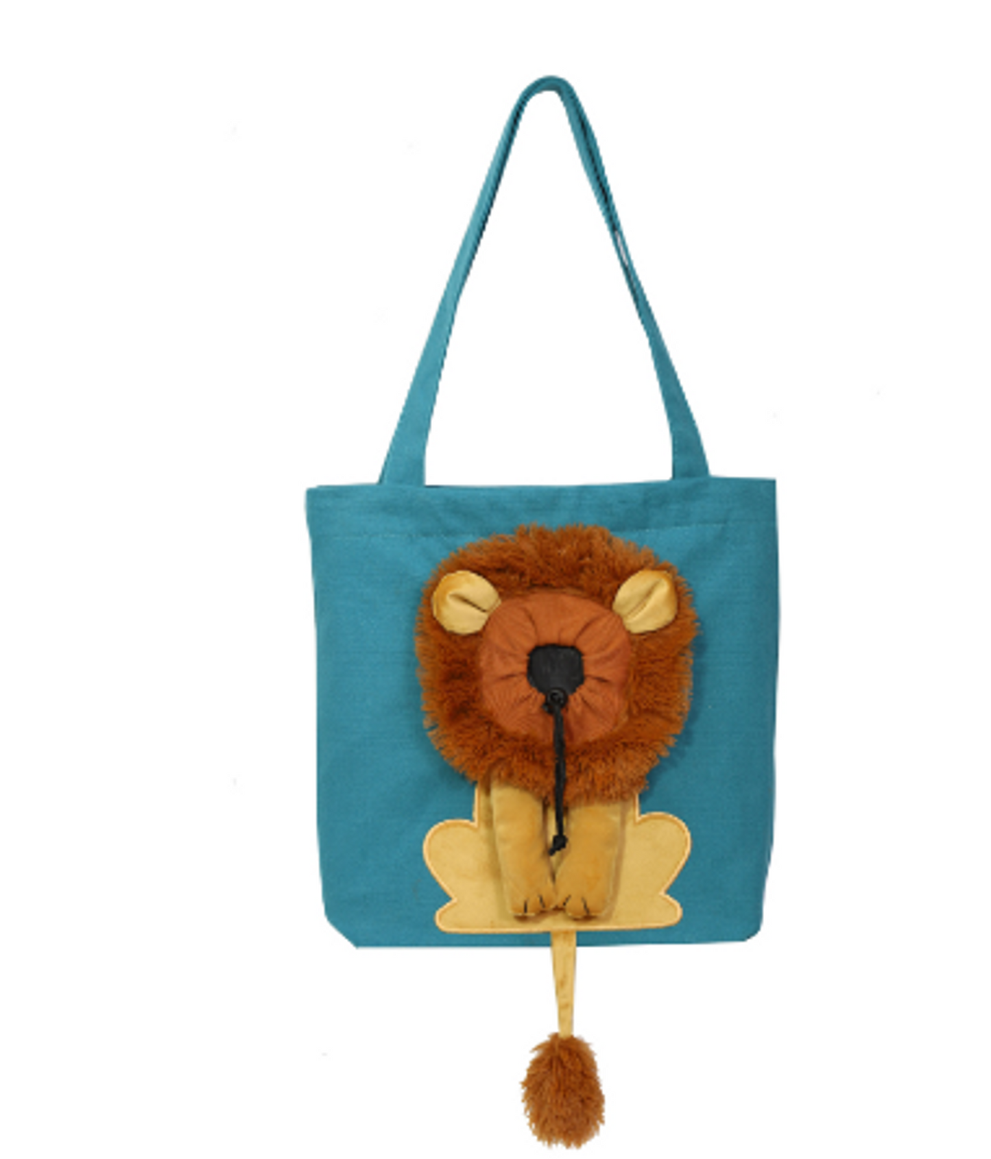 Sac de transport pour chat ou chien doux et respirant motif lion