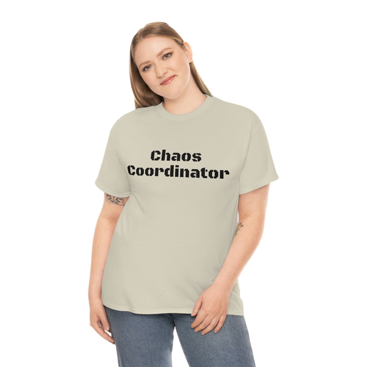 Coordinateur du chaos T-shirt en coton lourd Tailles unisexe Cadeau drôle Femme Homme