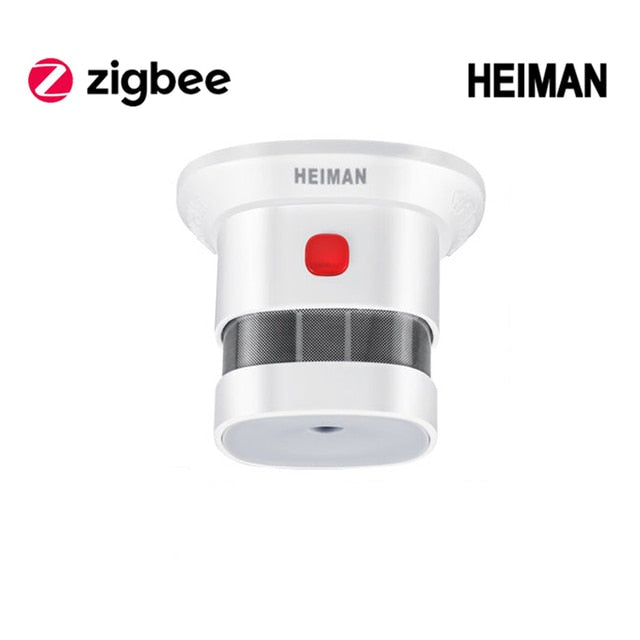 Détecteur de fumée Heiman Zigbee Système de maison intelligente 2,4 GHz Haute sensibilité Sécurité Prévention des incendies Capteur de fumée