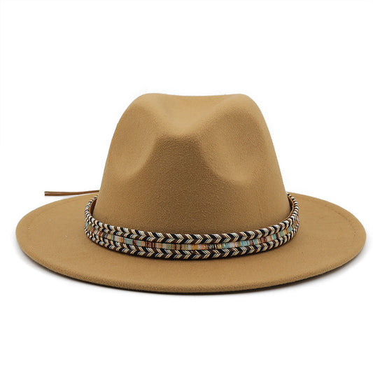 Aussie Style Unisex Woollen Large Cornice Fashion Festival Hat