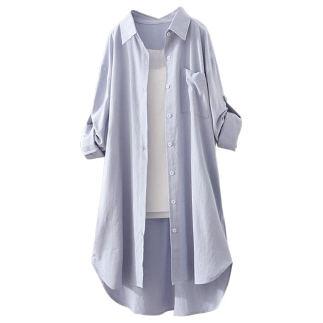 Chemise d'été longue pour femme avec crème solaire