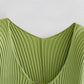 Women's Metal Chain Avocado Pit Stripe Sweater