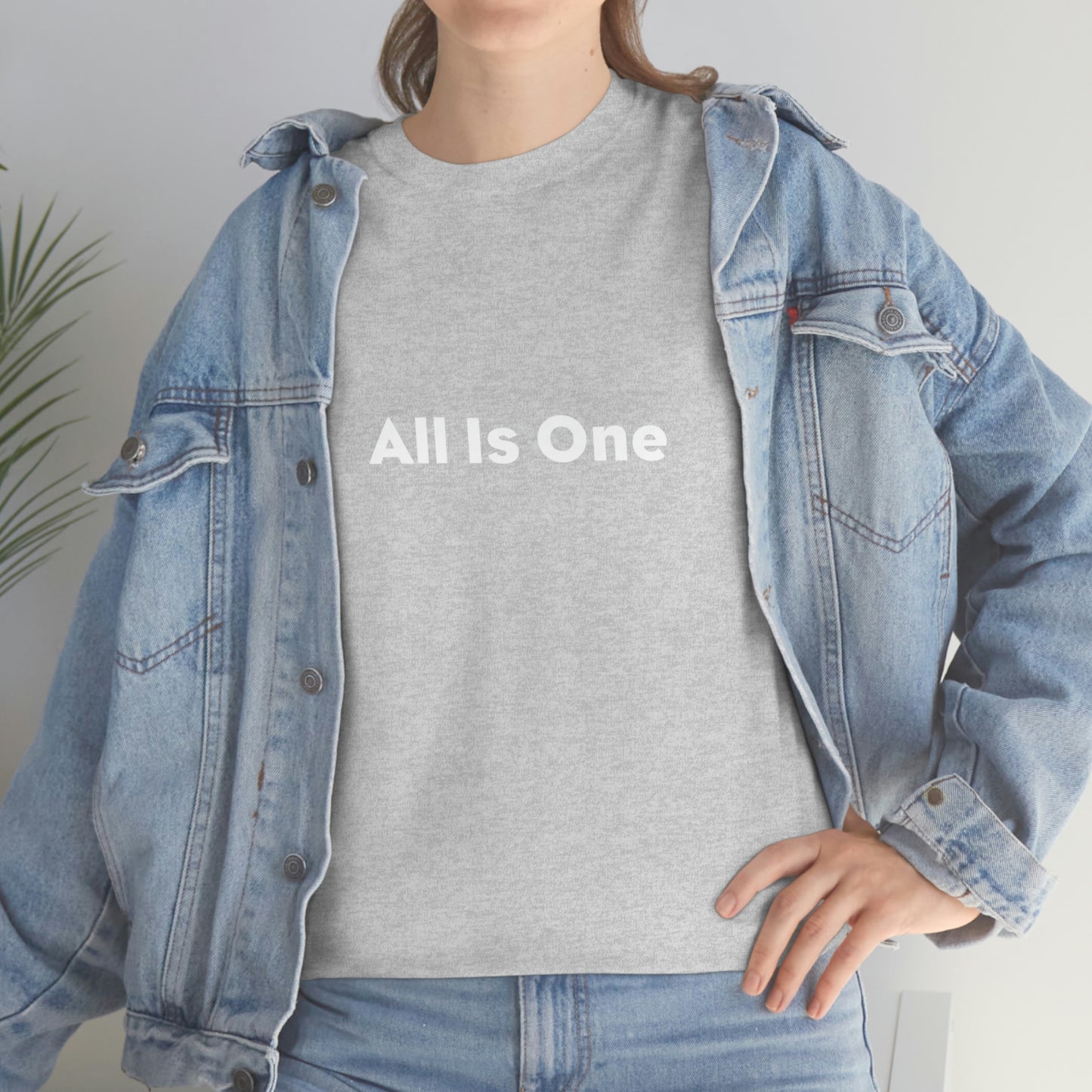 All Is One One Cotton T-Shirt Philosophical. Yoga. Mind Body Awareness T-Shirt