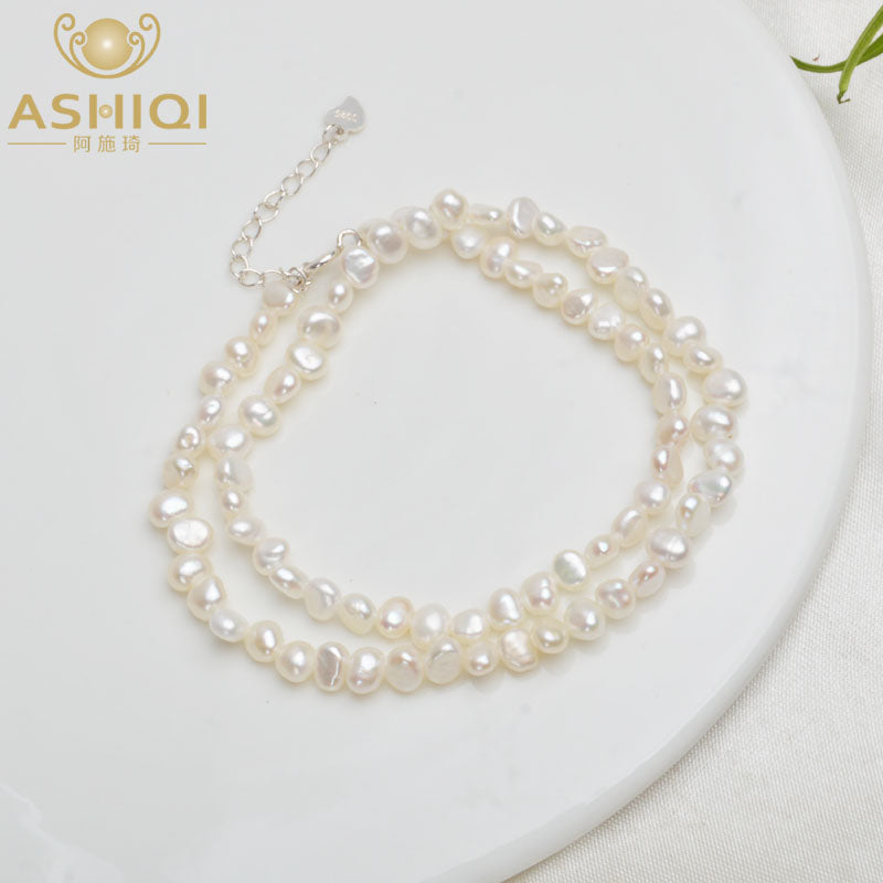 Ashiqi Natural Freshwater Pearl Choker Necklace