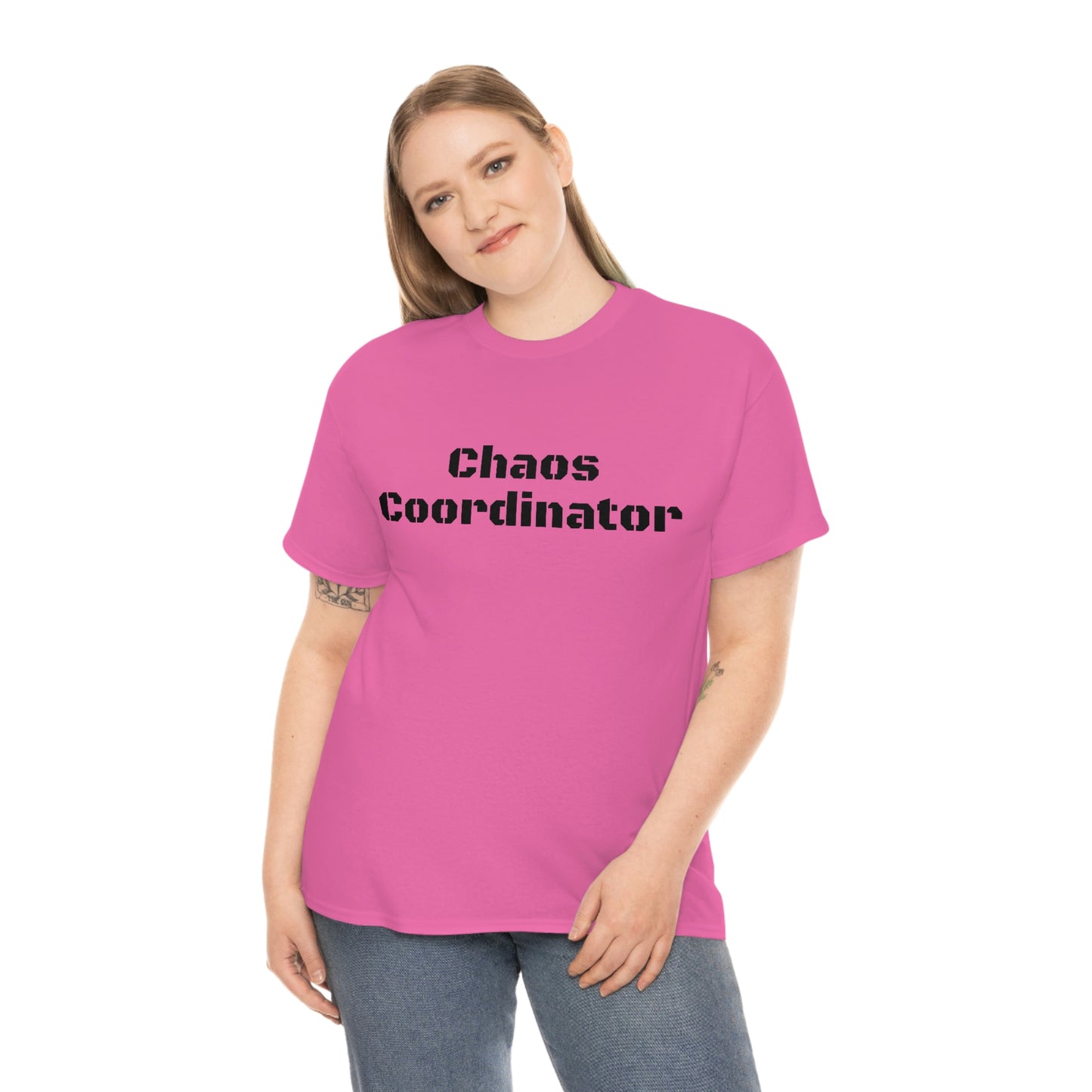 Coordinateur du chaos T-shirt en coton lourd Tailles unisexe Cadeau drôle Femme Homme