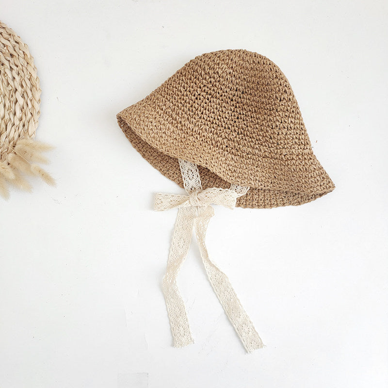 Fashion Baby and Toddler Straw Hat With Bow Detail