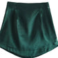 Vireous Classic Satin Short Skirt