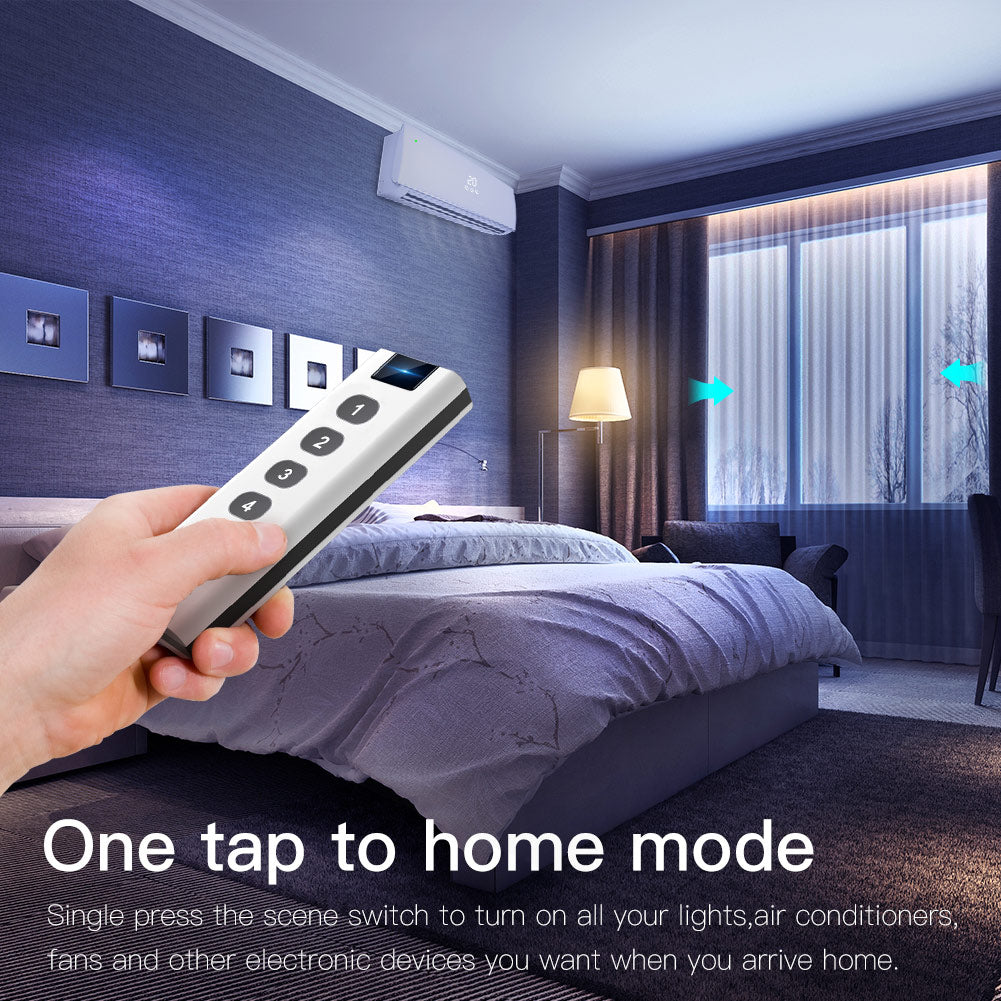 Moes Tuya Smart Life ZigBee Smart Home Wireless Switch 4 Gangs Remote Tuya Zigbee Hub Required No Limit to Control Home Device