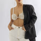 White Beaded Pearl Corset Nightwear Bra Top