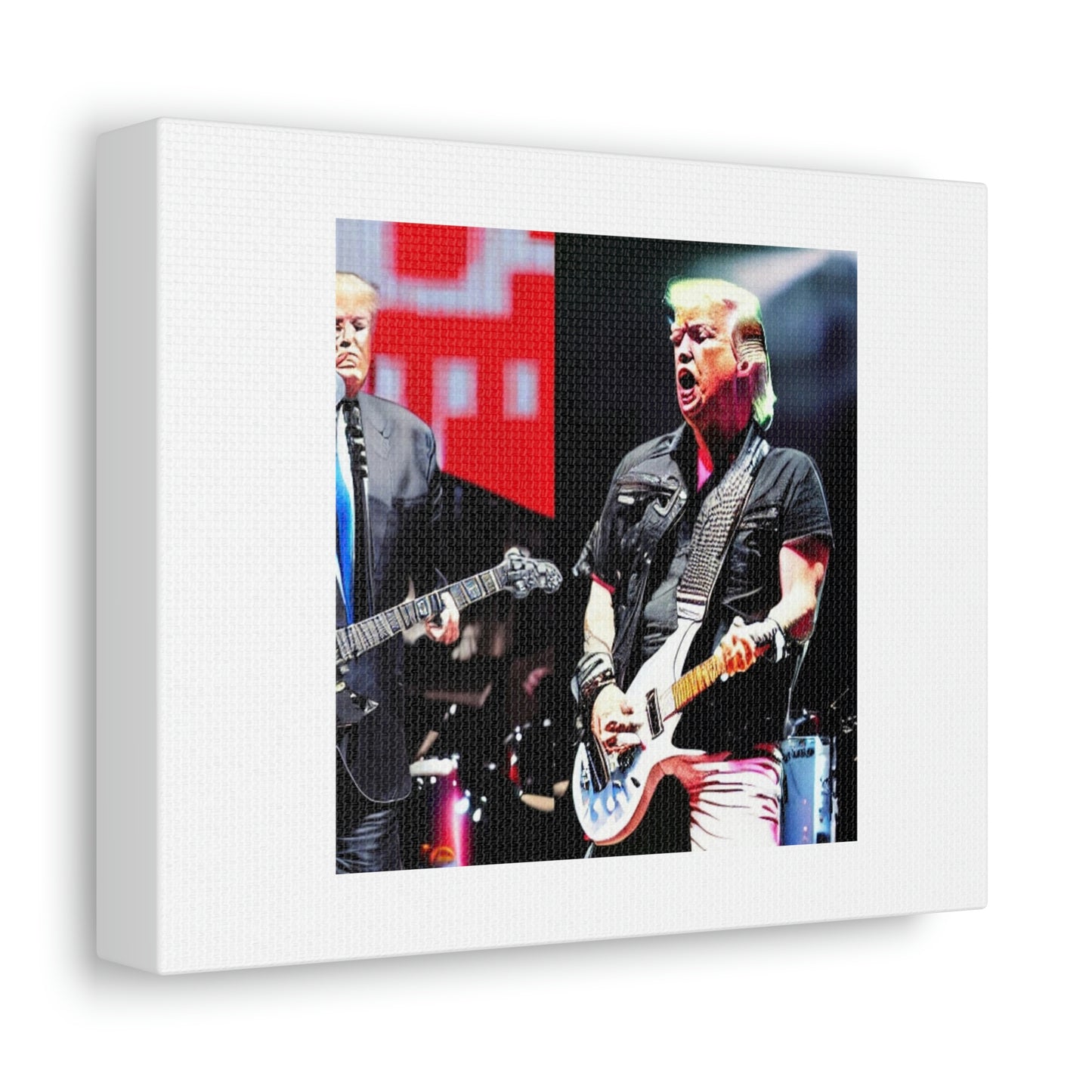 Donald Trump Metallica Digital Art 'Designed by AI' on Satin Canvas