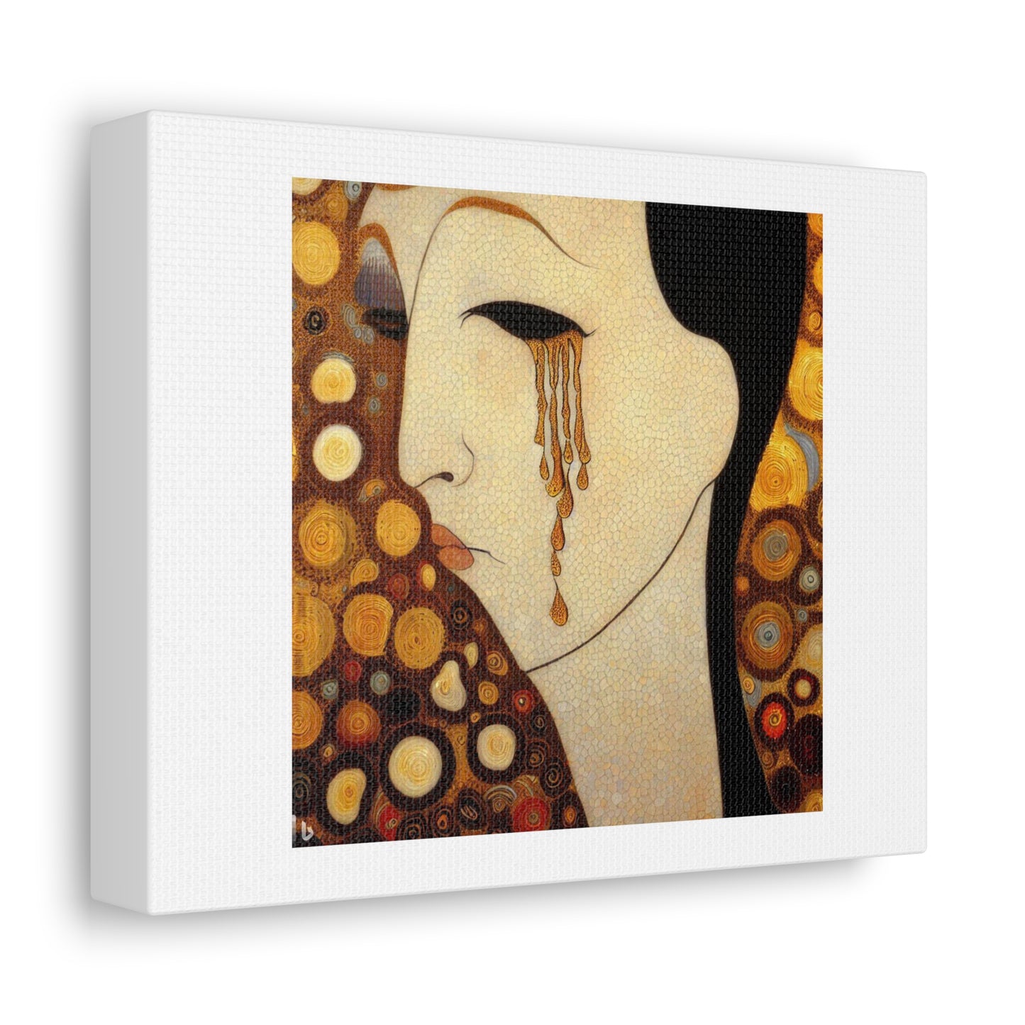 Gustav Klimt Tear Reprised for the 21st Century digital art 'Designed by AI' on Satin Canvas