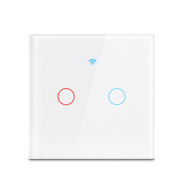 Tuya Smart Life Home House Assistant virtuel Wi-Fi Interrupteur mural à distance sans fil Commande vocale Capteur tactile Interrupteurs de lumière LED Alexa Google Home 220V