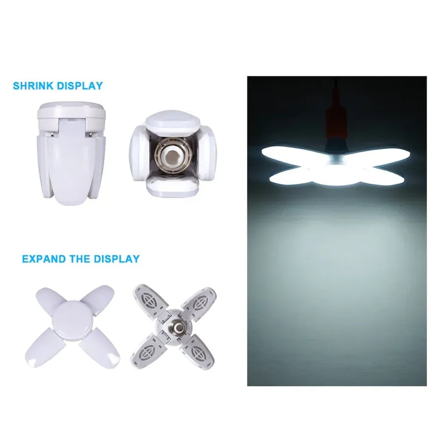 LED Ceiling Light Bulb Fan Fits E27 Socket