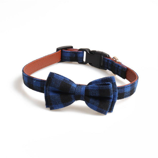 Plaid Pet Dog Bowtie