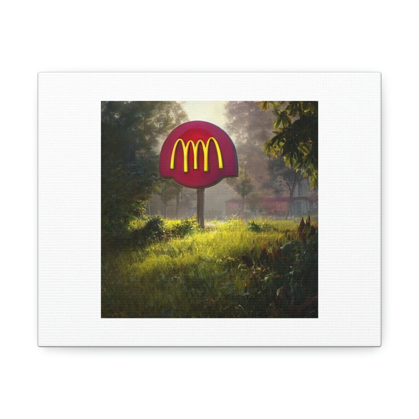 McDonald's Burger Digital Art « Conçu par AI » sur toile satinée, étirée