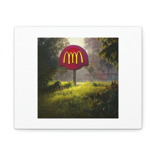 McDonald's Burger Digital Art « Conçu par AI » sur toile satinée, étirée