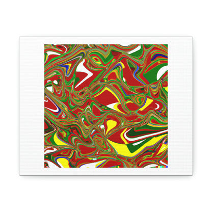 Favourite Abstract Artwork Of DALLE-E II Digital Art 'Designed by AI' on Satin Canvas