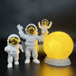 Astronaut Ornament Yellow Moon Ambient Light Creative Office Decorations Modern Astronaut Desktop Ornaments Modelling
