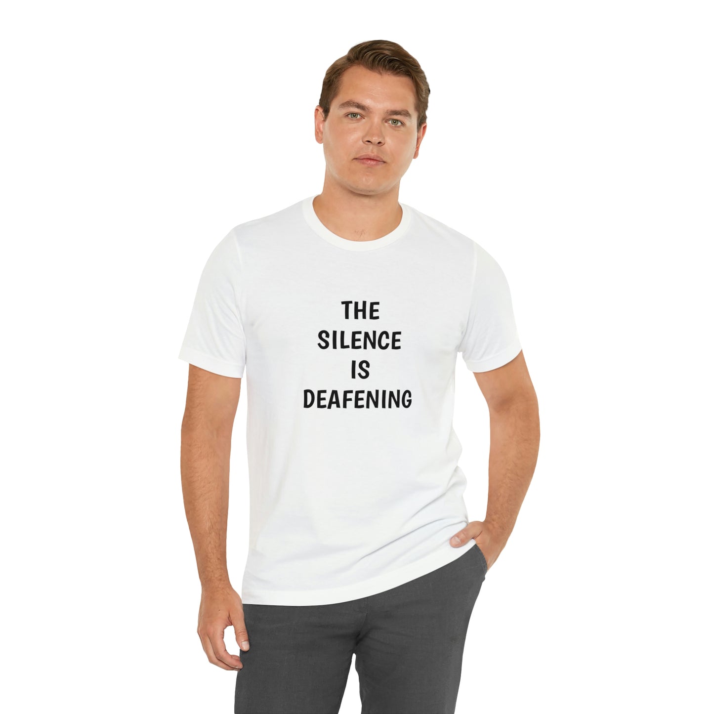 LE SILENCE EST ASSOURDANT ! T-shirt unisexe en jersey