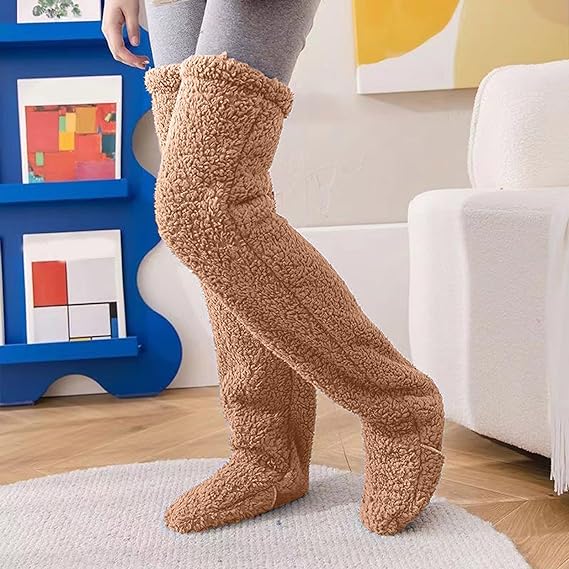 Plush Long Sock Slippers