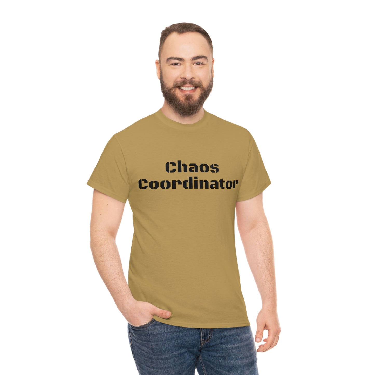 Coordinateur du chaos T-shirt en coton lourd Tailles unisexe Cadeau drôle Femme Homme