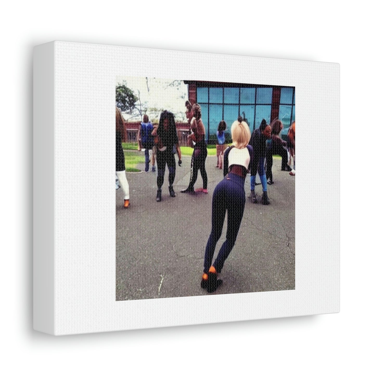 Twerking Amongst Us Digital Art 'Designed by AI' on Satin Canvas, Stretched