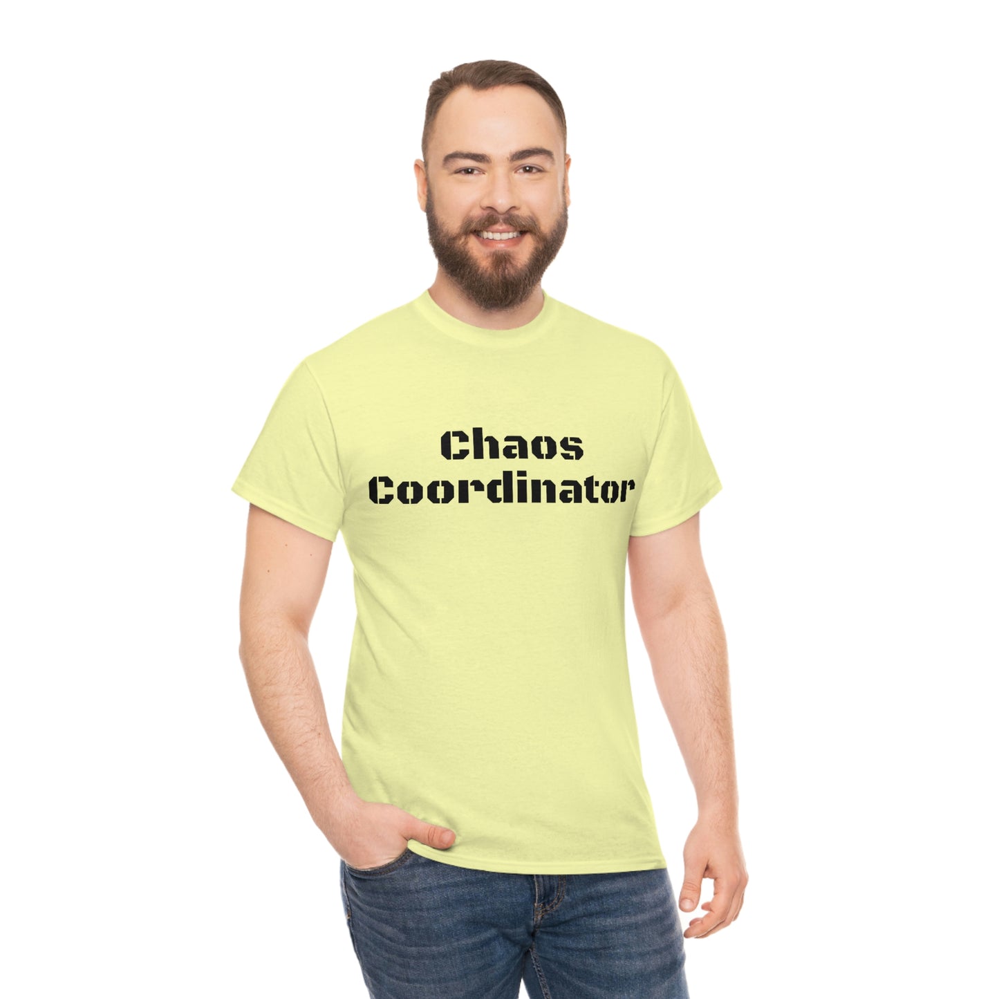 Coordinateur du chaos T-shirt en coton lourd Tailles unisexe Cadeau drôle Femme Homme