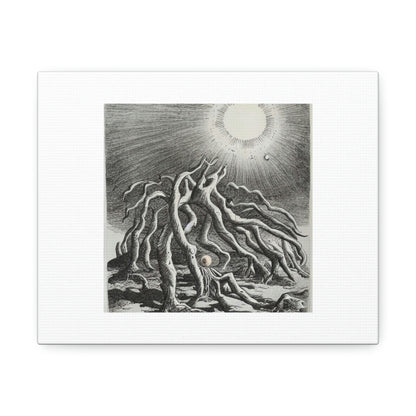 Five Aliens Gathered Around Dead Tree In The Desert Digital Art 'Designed by AI'