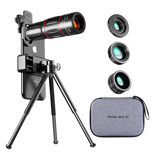 28X HD Macro and Telephoto Lens Set for Smartphone