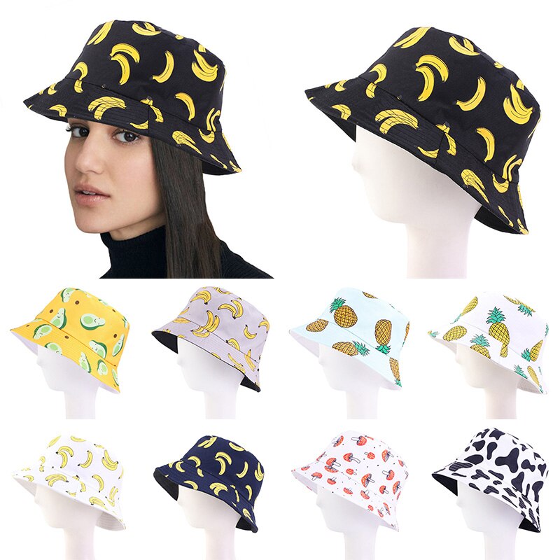 Double-sided Bucket Hat Multi Fruit Designs