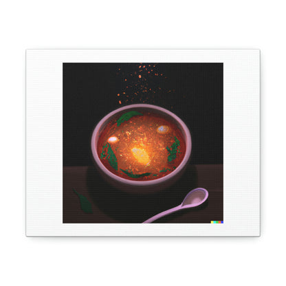 Bowl Of Soup That's Also A Portal To Another Dimension Canvas 'Designed by AI'