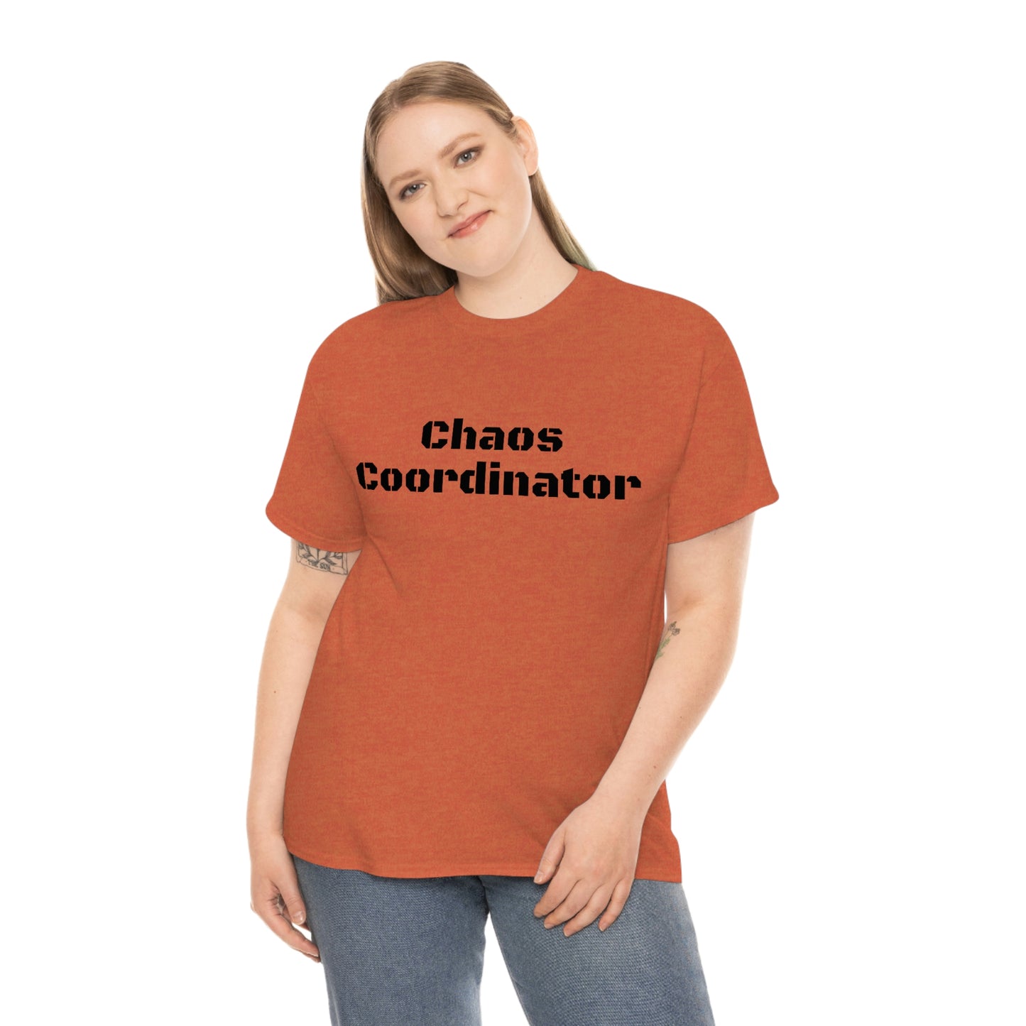 Coordinateur du chaos T-shirt en coton lourd Tailles unisexe Cadeau drôle Femme Homme