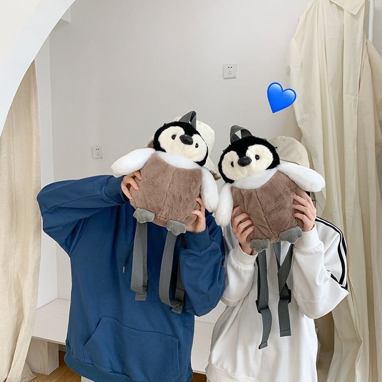 Mignon pingouin en peluche sac en peluche sac à bandoulière Animal sac à dos voyage sac à main cadeau