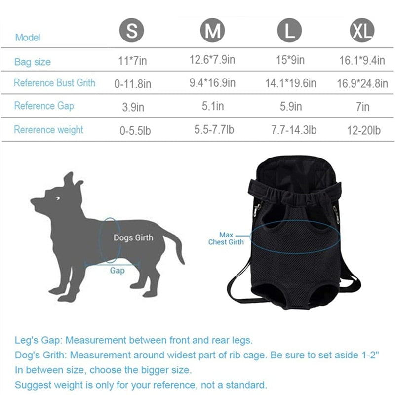 Sac à dos de voyage en plein air pour animaux de compagnie sac portable respirant pour chiens