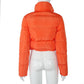 Vireous Women's Cropped High Waist Puffer Jacket