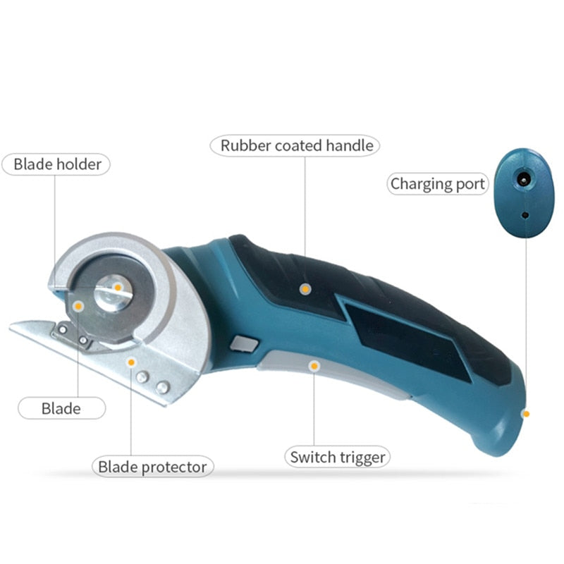 Rechargeable Cordless Electric Scissors Rotary Cutter