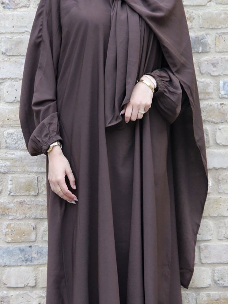 Hooded Abaya Traditional Long Dress Women's