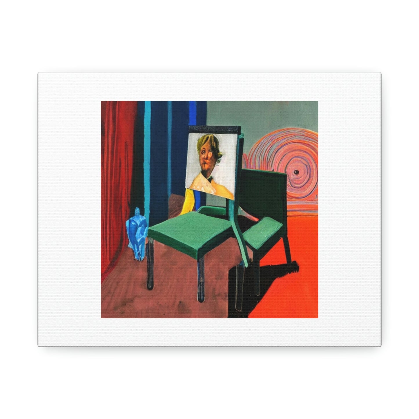 The Style Of David Hockney and Francis Bacon Digital Art Canvas 'Designed by AI'