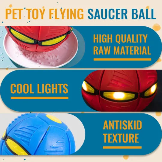 Pet Toy Flying Saucer Soft Plastic Ball Frisbee