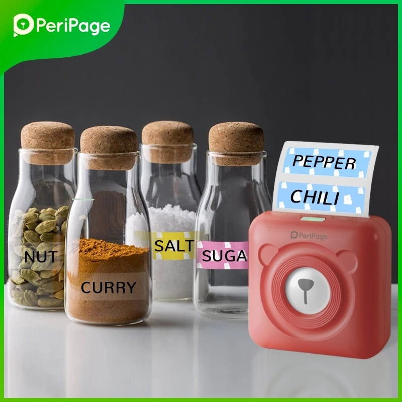 Peripage Mini Portable Printer Thermal Photo Bluetooth Printer Connect To Phone Paper & Sticker Options