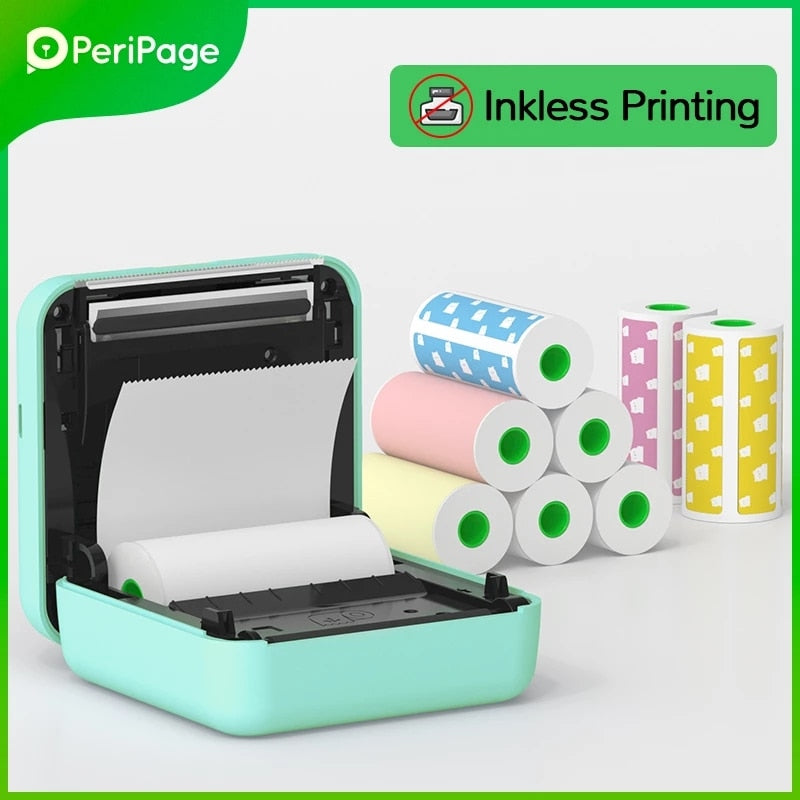 Peripage Mini Portable Printer Thermal Photo Bluetooth Printer Connect To Phone Paper & Sticker Options