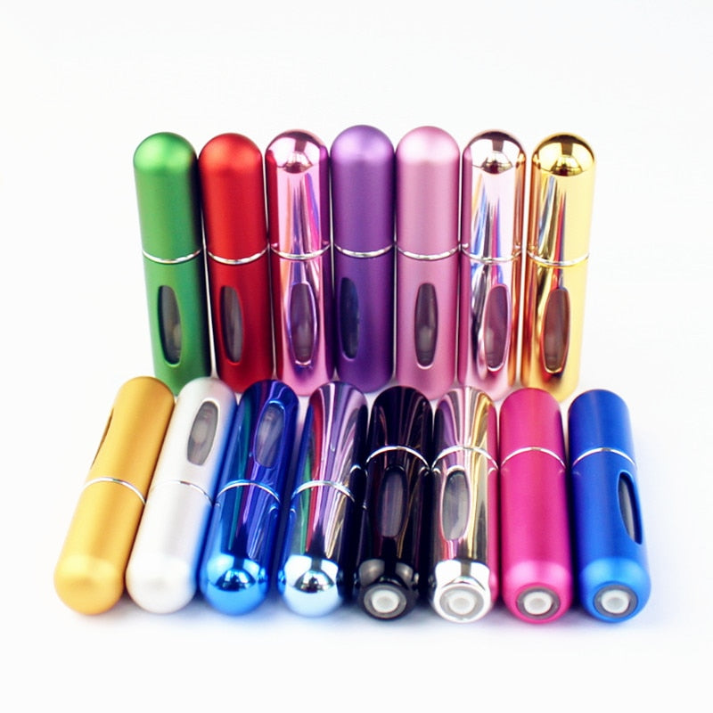 Mini Perfume Bottle Refillable Aluminum Atomizer Travel Size