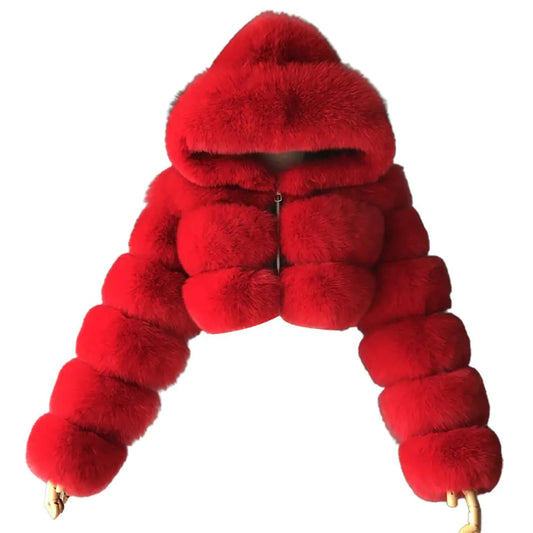 Snow Resort Wear Soft Faux Fur Jacket, Multi Colours