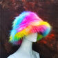 Wearable Art, Faux Fur Colourwave Hat