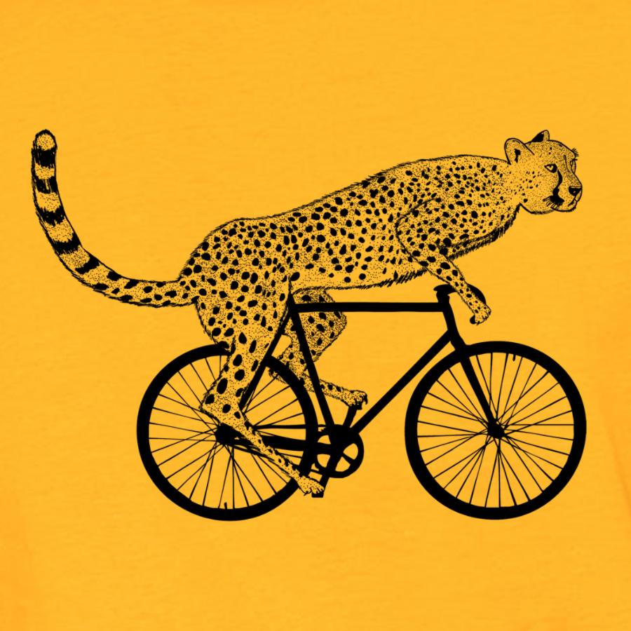 Cheetah on a Bicycle Cotton T-Shirt