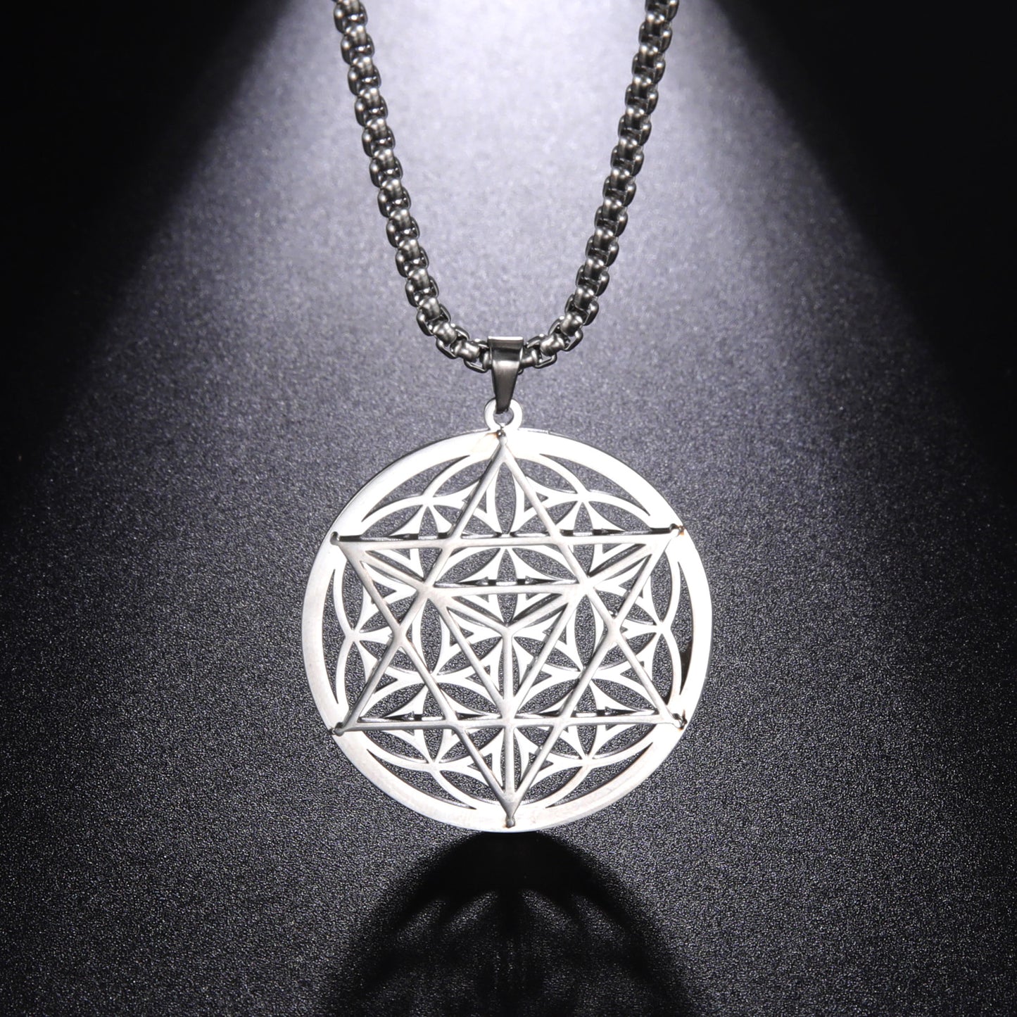 Merkaba Gold Plated Sacred Geometry Design Pendant