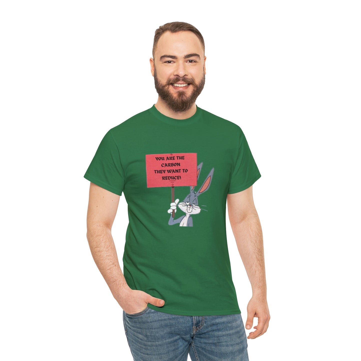 You Are The Carbon They Want to Reduce! Agenda 2030 Heavy Cotton T-Shirt
