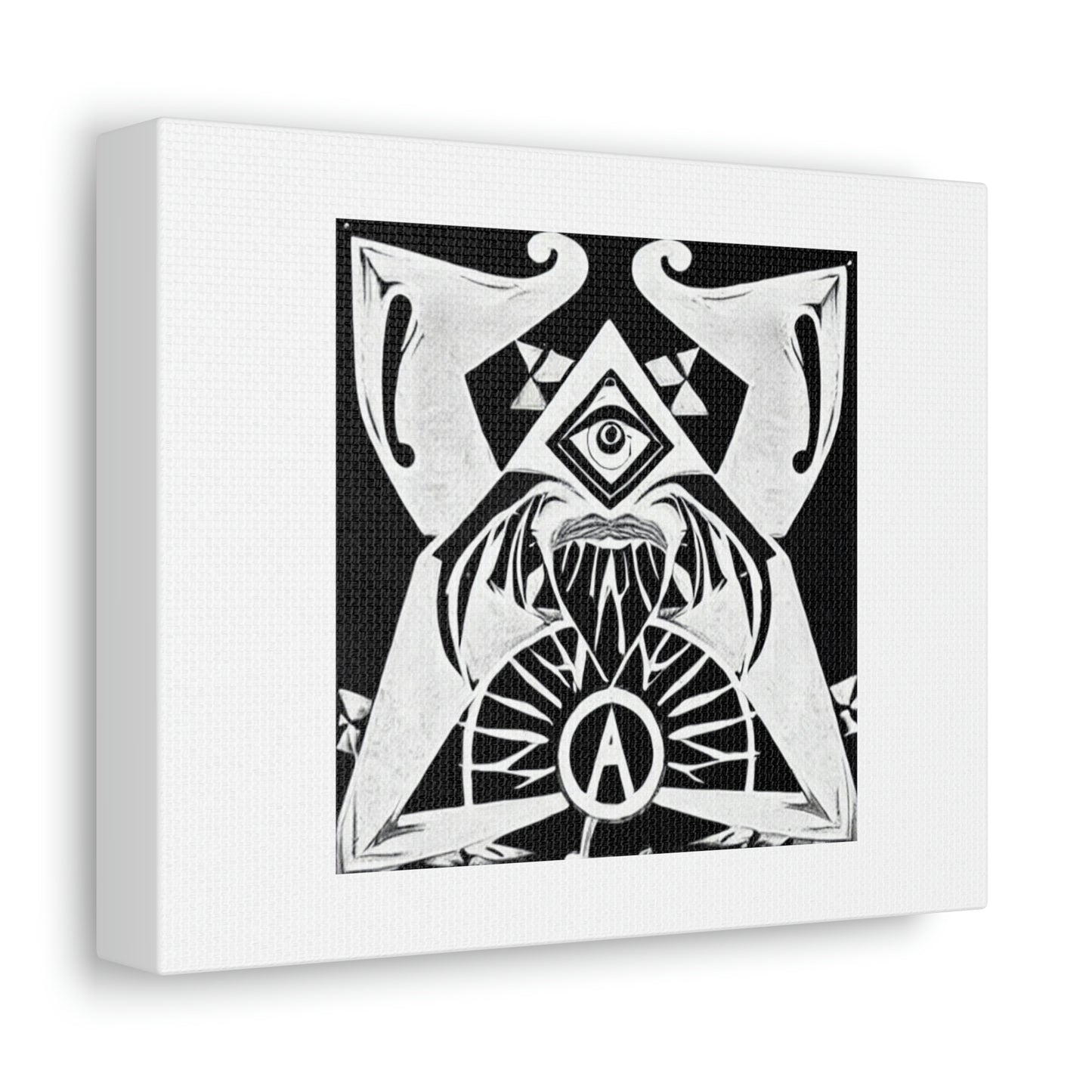 Illuminati As F**k Digital Art 'Designed by AI' on Satin Canvas, Stretched