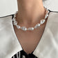 Large Baroque Pearl Buckle Necklace